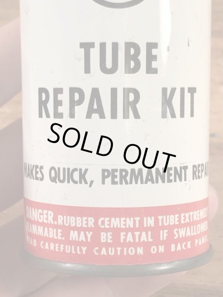 ファイヤーストーンのタイヤチューブのリペアキットが入っていた40〜50年代ビンテージブリキ缶