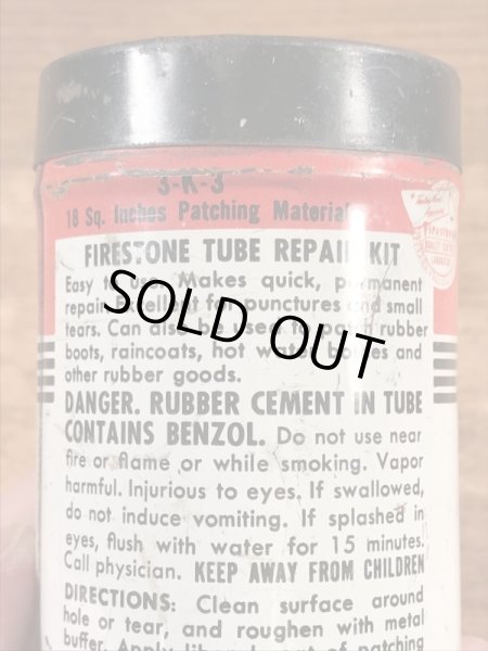 Firestoneのタイヤチューブのリペアキットが入っていた40〜50’sヴィンテージTin缶