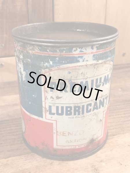 モーターオイルのプレミアムルーブリカントが入っていた50年代ビンテージブリキ缶