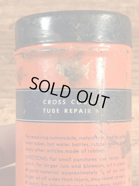 画像13: Sears Roebuck And Co “Cross Country” Tube Repair Kit Tin Can　シアーズローバックス　ビンテージ　ブリキ缶　40〜50年代 (13)