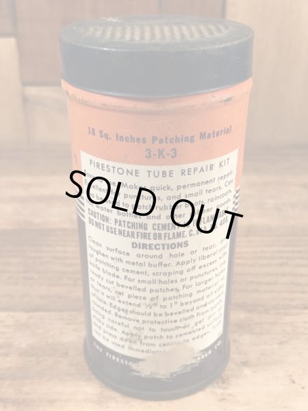 Firestoneのタイヤチューブのリペアキットが入っていた40〜50’sヴィンテージTin缶