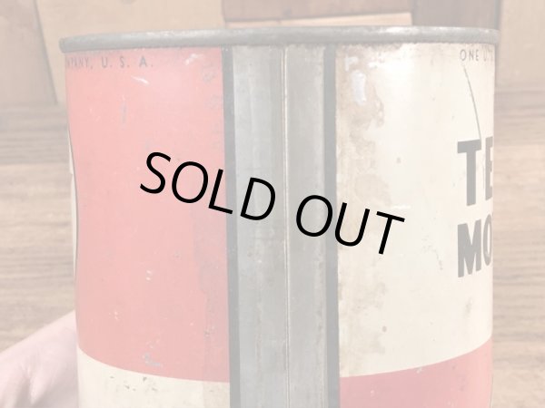 テキサコのモーターオイルの40〜50年代ビンテージブリキ缶