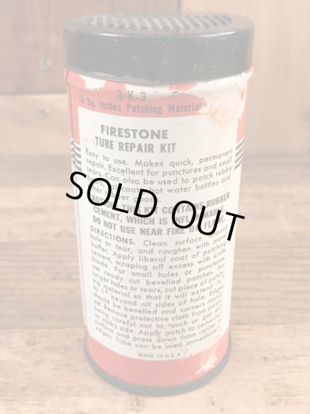 Firestoneのタイヤチューブのリペアキットが入っていた40〜50’sヴィンテージTin缶