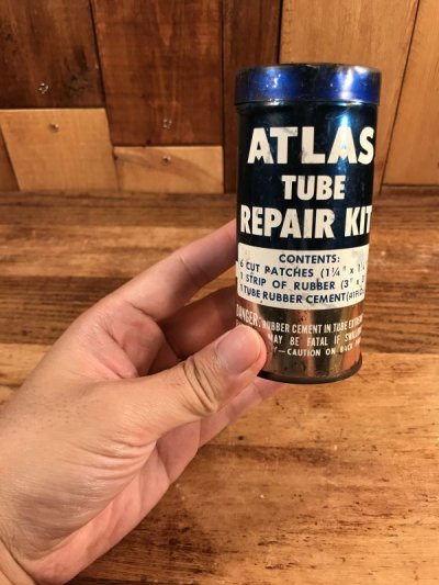 画像3: Atlas Supply “Atlas Tube Repair Kit” Tin Can　アトラス　ビンテージ　ブリキ缶　40〜50年代