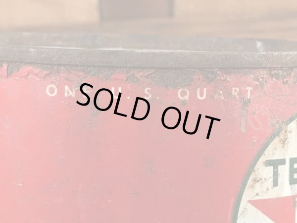 テキサコのモーターオイルの40〜50年代ビンテージブリキ缶