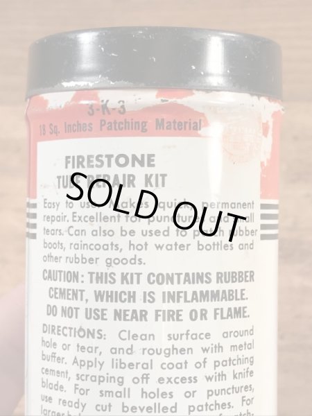 Firestoneのタイヤチューブのリペアキットが入っていた40〜50’sヴィンテージTin缶