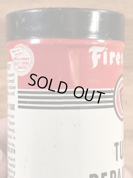 Firestoneのタイヤチューブのリペアキットが入っていた40〜50’sヴィンテージTin缶