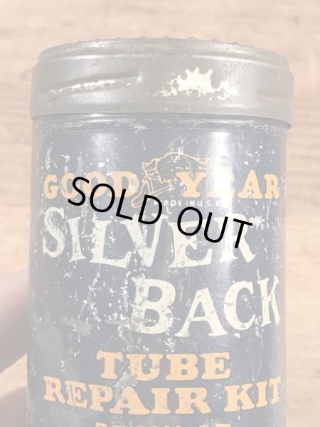 グッドイヤーのタイヤチューブのリペアキットが入っていた40〜50年代ビンテージブリキ缶