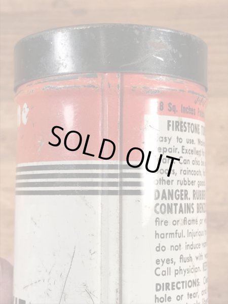 Firestoneのタイヤチューブのリペアキットが入っていた40〜50’sヴィンテージTin缶
