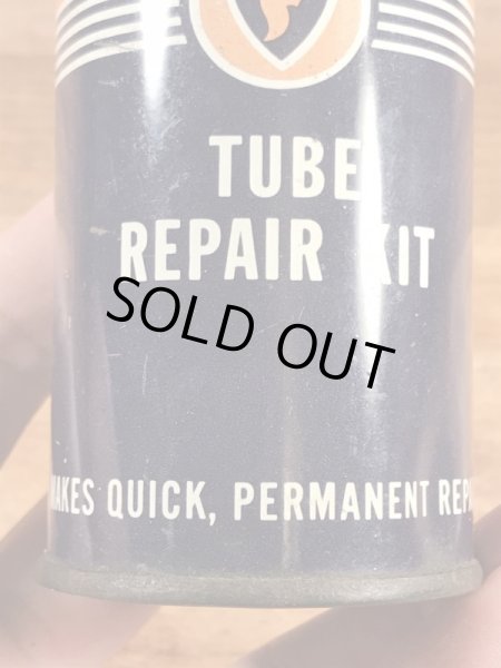 ファイヤーストーンのタイヤチューブのリペアキットが入っていた40〜50年代ビンテージブリキ缶