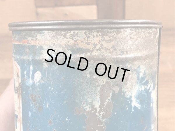 モーターオイルのプレミアムルーブリカントが入っていた50年代ビンテージブリキ缶