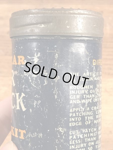 グッドイヤーのタイヤチューブのリペアキットが入っていた40〜50年代ビンテージブリキ缶