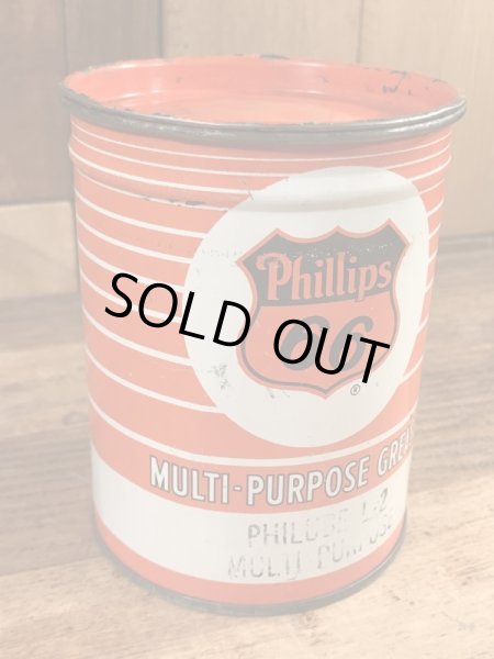 フィリップス66のマルチパーパスグリスが入っていた50年代ビンテージブリキ缶