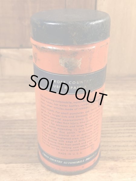 画像4: Sears Roebuck And Co “Cross Country” Tube Repair Kit Tin Can　シアーズローバックス　ビンテージ　ブリキ缶　40〜50年代 (4)