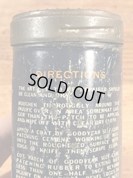 グッドイヤーのタイヤチューブのリペアキットが入っていた40〜50年代ビンテージブリキ缶