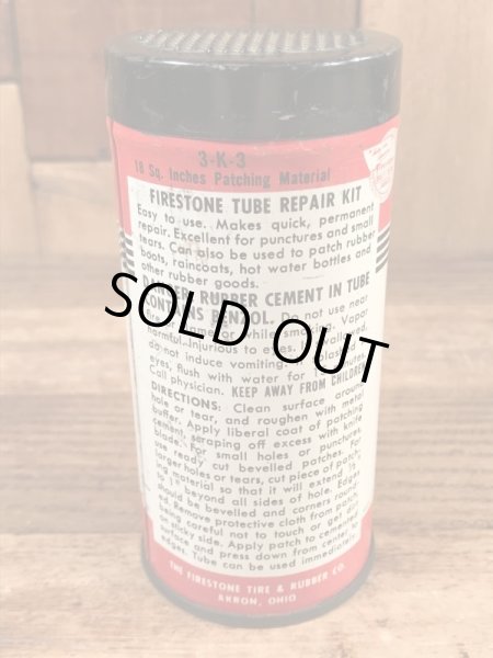 Firestoneのタイヤチューブのリペアキットが入っていた40〜50’sヴィンテージTin缶