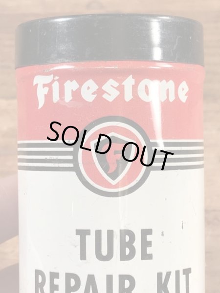Firestoneのタイヤチューブのリペアキットが入っていた40〜50’sヴィンテージTin缶