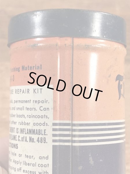 Firestoneのタイヤチューブのリペアキットが入っていた40〜50’sヴィンテージTin缶