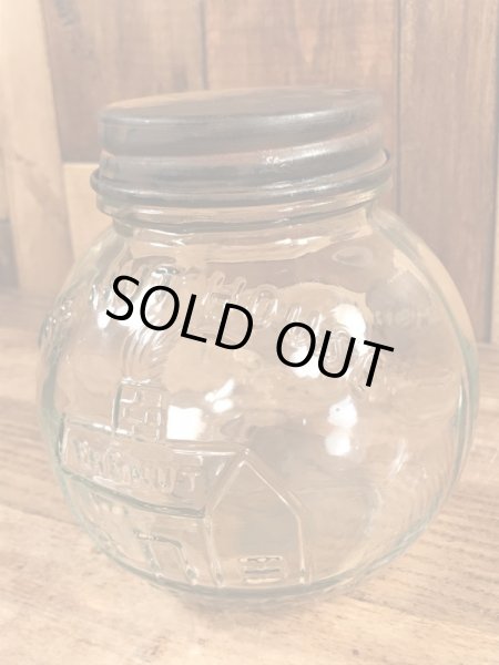 The Nut Houseのナッツが入っていた30〜40’sヴィンテージガラスボトル