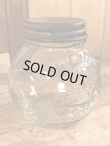 The Nut Houseのナッツが入っていた30〜40年代ビンテージガラスジャー