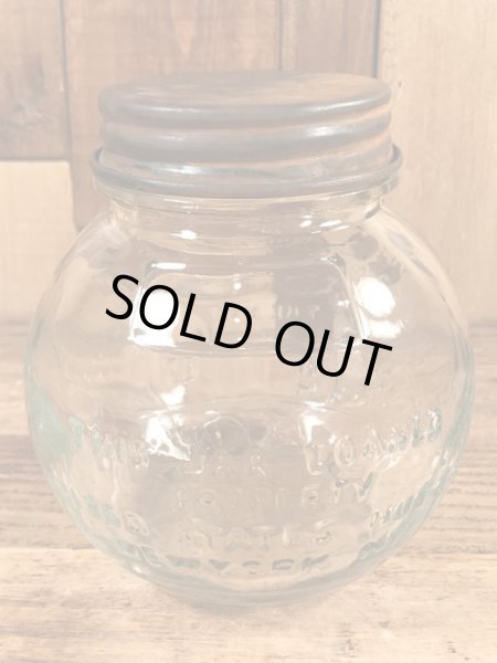 The Nut Houseのナッツが入っていた30〜40’sヴィンテージガラスボトル