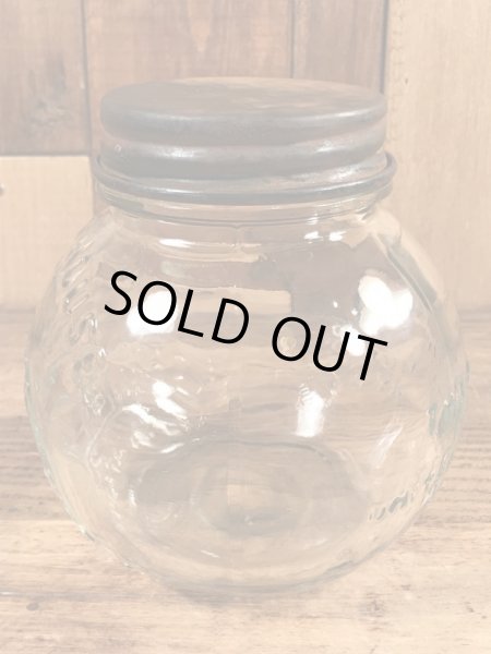 The Nut Houseのナッツが入っていた30〜40’sヴィンテージガラスボトル