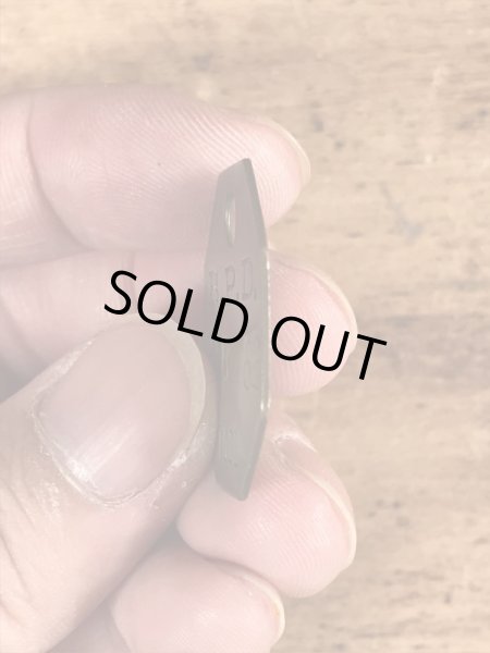 アンティークの真鍮製のビンテージツールタグ