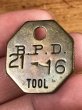 画像10: B.P.D.“21-16” Tool Brass Tag　ツール　ビンテージ　ブラスタグ　真鍮　アンティーク (10)