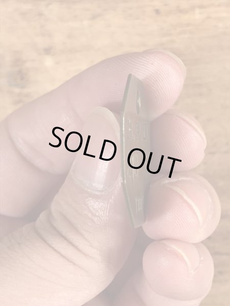 アンティークの真鍮製のビンテージツールタグ