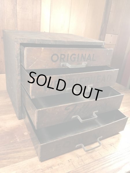 “Weatherhead Original Equipment Fittings”の50’sヴィンテージメタルキャビネット