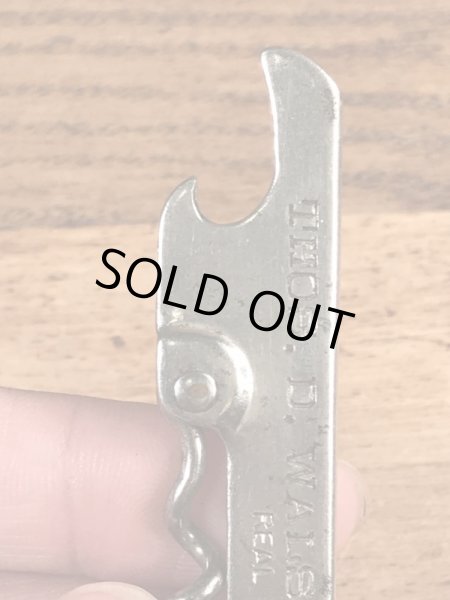 企業物の折り畳みのコークスクリューが付いたビンテージ栓抜き