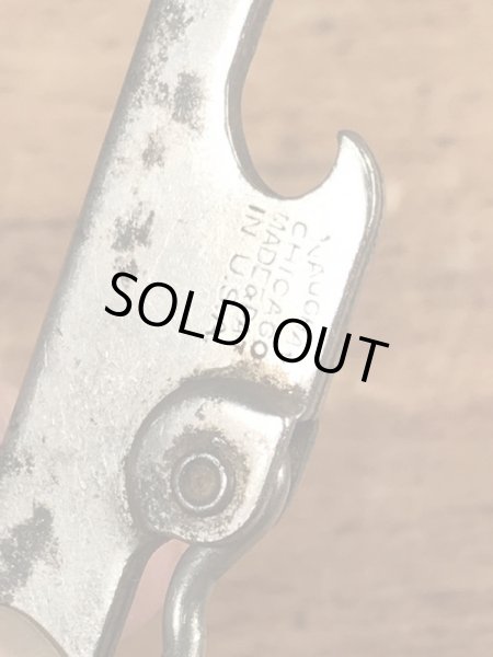 企業物の折り畳みのコークスクリューが付いたヴィンテージボトルオープナー