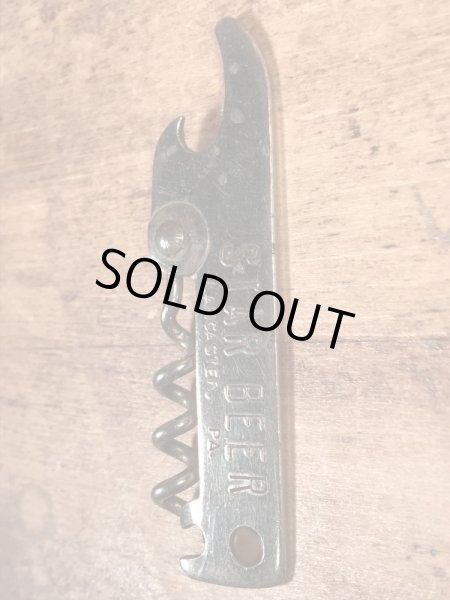 Star Beerの折り畳みのコークスクリューが付いたヴィンテージボトルオープナー