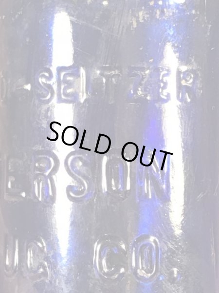 Emerson Drug Co.のBromo-Seltzerのビンテージブルーボトル