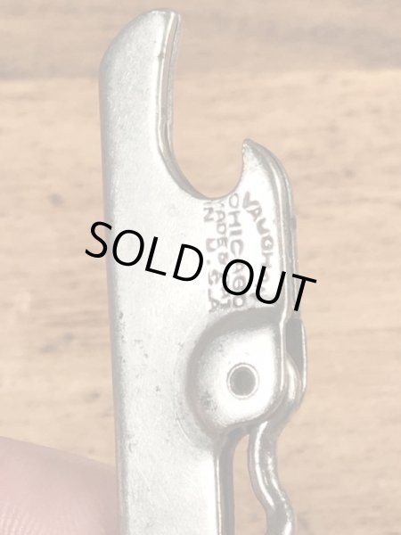 企業物の折り畳みのコークスクリューが付いたヴィンテージボトルオープナー