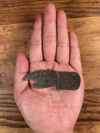 画像2: Earl K. Snow & Co. “You Pay” Bottle Opener　ユーペイ　ビンテージ　ボトルオープナー　栓抜き　1920年代〜