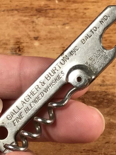 画像1: Gallagher & Burton Corkscrew Bottle Opener　ウイスキー　ビンテージ　ボトルオープナー　栓抜き　1930年代〜