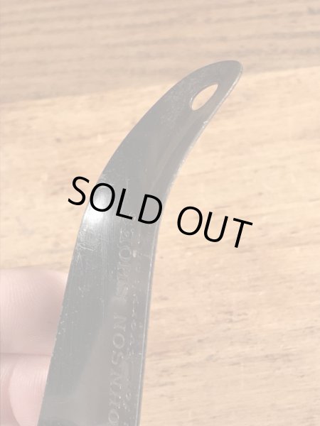 エンディコットジョンソンシューズの黒ラッカーのビンテージ靴ベラ