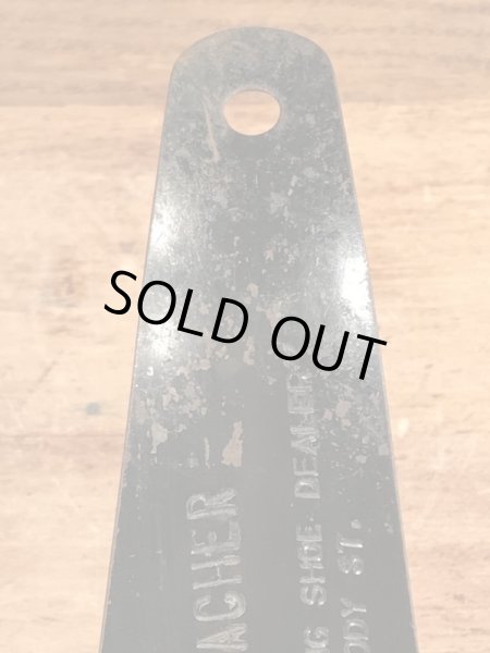 黒ラッカーのメタル製のビンテージ靴ベラ