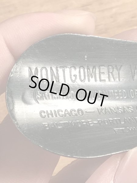 モンゴメリーワードの黒ラッカーのビンテージ靴ベラ