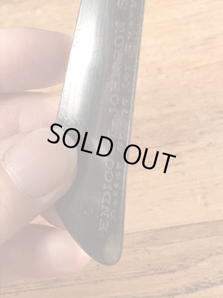 Endicott-Johnson Shoesの黒ラッカーのヴィンテージシューホーン