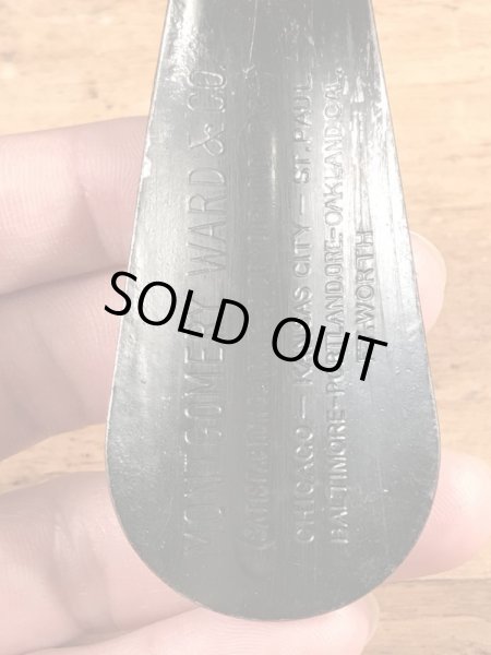 Montgomery Wardの黒ラッカーのヴィンテージシューホーン