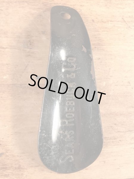 シアーズローバックの黒ラッカーのビンテージ靴ベラ