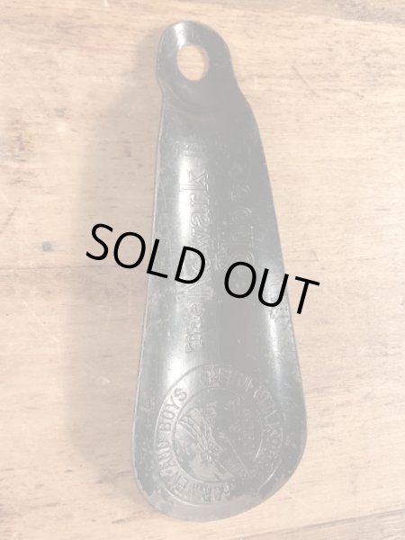 ニューアークシューの黒ラッカーのビンテージ靴ベラ