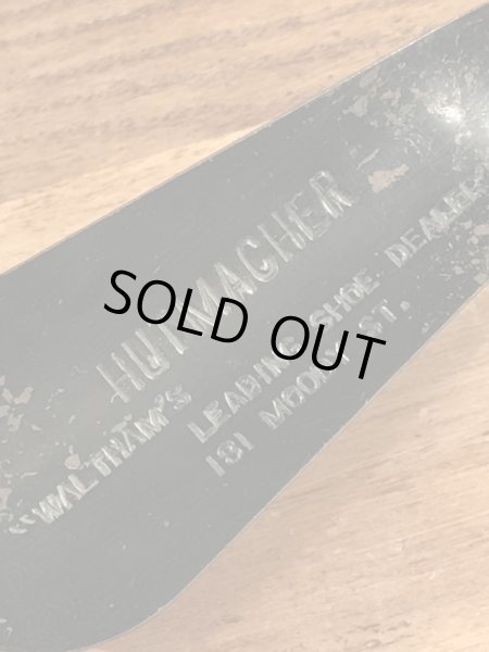 黒ラッカーのメタル製のビンテージ靴ベラ