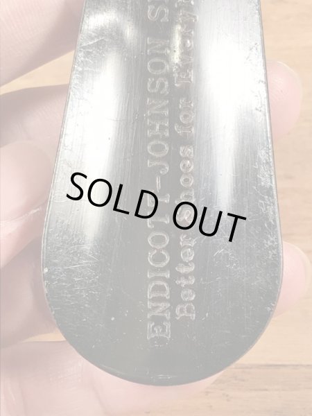 Endicott-Johnson Shoesの黒ラッカーのヴィンテージシューホーン