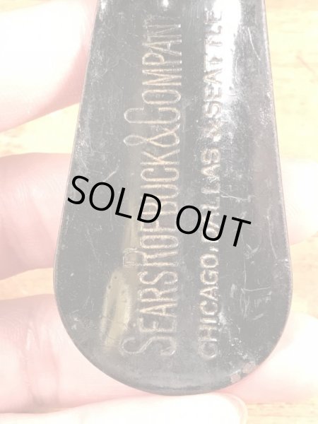 Sears Roebuck & Companyの黒ラッカーのヴィンテージシューホーン