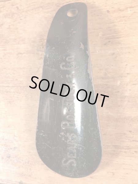 シアーズローバックの黒ラッカーのビンテージ靴ベラ