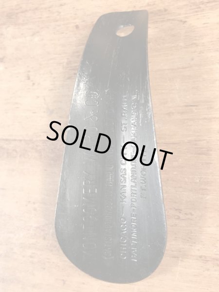 モンゴメリーワードの黒ラッカーのビンテージ靴ベラ