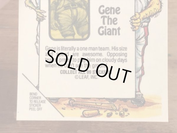 LEAF社製のベースボールモンスターの80年代ビンテージシールカード